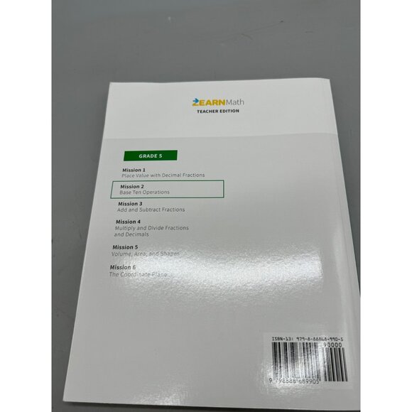 Zearn Math Grade 5 Teacher Edition Set Missions 1-6 & Assessments Key READ - Picture 9 of 16